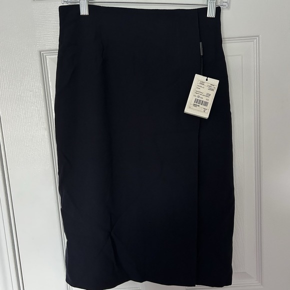Emporio Armani 100% Wool Pencil Skirt in Black